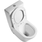 CERANO - WC kombi Carlito, Rimless - bezokrajové splachování + Slim/SoftClose sedátko - spodní/zadní odpad - bílá lesklá - 61x36,5 CER-417383