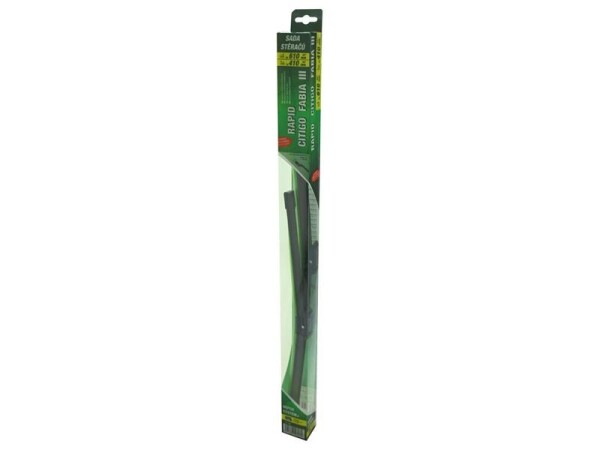 Ploché stěrače COMPASS FLAT SET 610+410mm GREEN FAB III/RAP/CIT