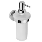 SAPHO - X-ROUND dávkovač mýdla 230ml, mléčné sklo, chrom XR101