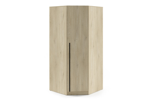 Rohová šatní skříň Braga BR4 Barva korpusu: Dub Cremona, Úchytky: Kovové