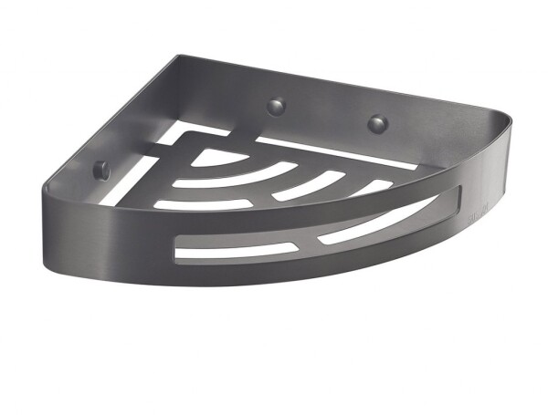 Gedy - SMART rohová police do sprchy, 210x45x210, gun metal 247981