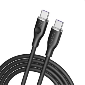 VOLTME Powerlink Moss Series CTC Kabel USB-C(M) 5A/100W 1.8m černá / 2x USB-C(M) (C2037)