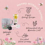 HEATHCOTE & IVORY Sada krémů na ruce + keramicky hrnek Busy Bees 2 x 50 ml, modrá barva, plast, keramika