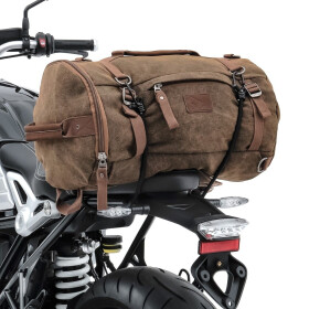 Vintage tailbag na motocykl Denver, 35L, hnědý, textilní