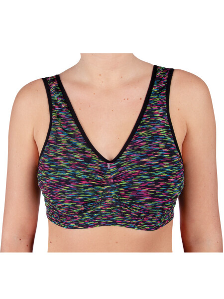 EVONA a.s. Dámská sportovní podprsenka FLO černá/melír - PODPR.FLO ČERNÁ/MELÍR L/XL