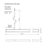 SAPHO - LOREA LED pásek 141cm, 1,4W, studená bílá LED145