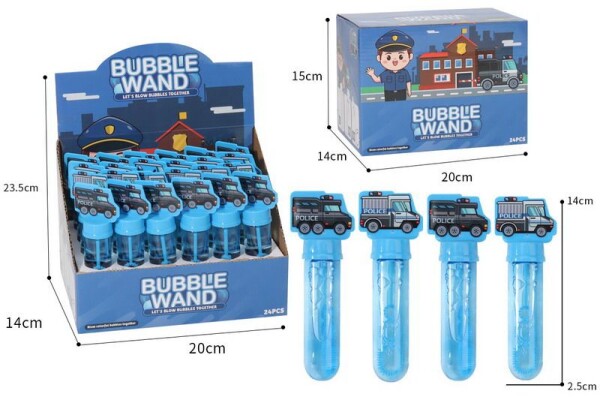 Bublifuk policejní auto 14 cm