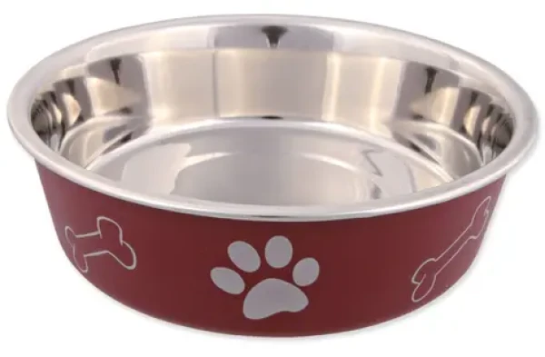 TRIXIE Miska nerezová s plastovým povrchem / Miska pro psy / O 17 cm / 750 ml (G14-25243)