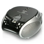 Lenco SCD-24 černo-stříbrná / Přenosný CD přehrávač / FM / 3.5mm (SCD-24SW/SI)