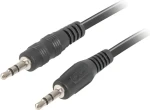 Lanberg CA-MJMJ-10CC-0012-BK černá / Audio kabel / Jack 3.5mm (M) - Jack 3.5mm (M) / 1,2 m (CA-MJMJ-10CC-0012-BK)