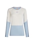 Dámské merino triko dlouhý rukáv ICEBREAKER Wmns Merino 200 Oasis+ LS Crewe, Zincblu/Ecru Heather/Dawn/Cb velikost: S