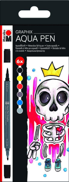 Marabu Graphix sada akvarelových popisovačů 6 ks, 1. vydání