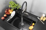 DEANTE - Magnetic kuchyňská baterie s elastickou výpustí - 2 typy proudu titan BRM_D72M