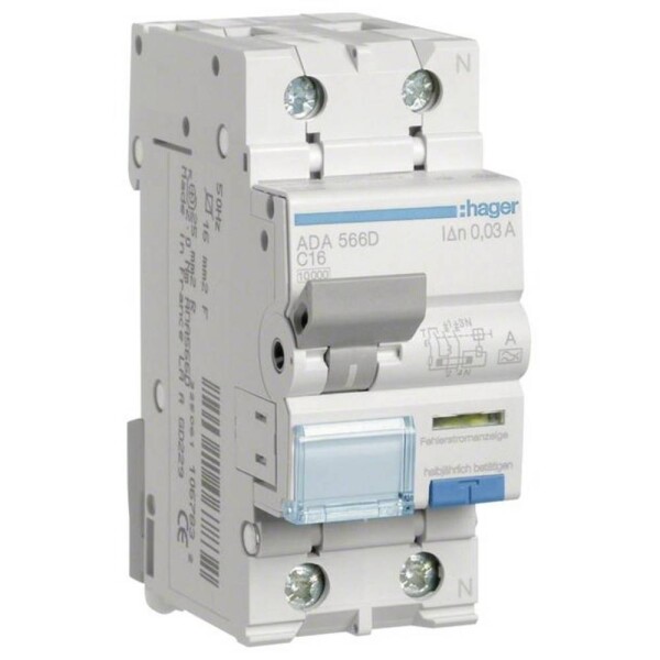 Hager ADA566D proudový chránič/elektrický jistič 2pólový 16 A 0.03 A 240 V