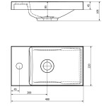 SAPHO - Koupelnový set LATUS X 40, dub alabama strip KSET-078