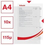 Obal L Standard A4 čirý, 115 mikronů, pomerančový povrch, ESSELTE - 10ks