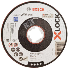 Plochý řezný kotouč 125x1,6x22,23 mm Expert for Metal X-Lock Bosch 2608619254