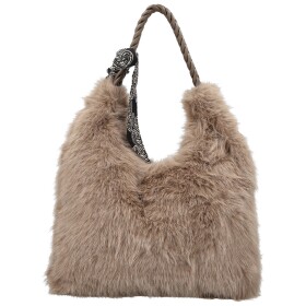 Módní dámská plyšová kabelka do ruky Raiga, khaki