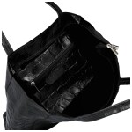 Módní dámská kožená kabelka na rameno Naysa, černá