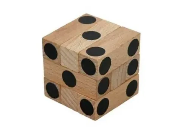 Česká dřevěná hračka Dřevěný hlavolam kostka Cube