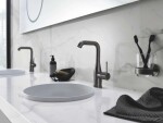 GROHE - Essentials Držák skleničky/mýdelníku, kartáčovaný tmavý grafit 40369AL1
