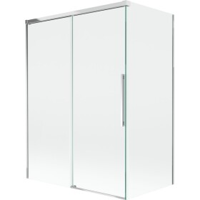MEXEN/S - Rox vanová zástěna 2-křídlová posuvná 120 + 70 x 150, transparent, chrom 8C9-120-070-01-00