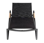 KETTLER DIAMOND hliníkové lehátko s teakovými područkami - antracit / antracit