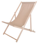 ROJA Bahama POLYESTER lehátko dřevěné přírodní - BÉŽOVÉ