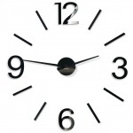 Dumdekorace Dekorační hodiny na zeď v černé barvě 100 cm