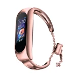 Hurtel kovový řemínek pro Xiaomi Mi Band 3/4/5/6 růžová / Řemínek / Kovové provedení