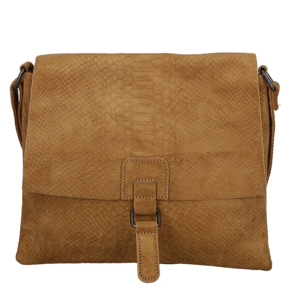 Dámská crossbody kabelka s hadím vzorem Geina, hnědá