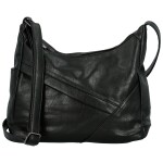 Trendy dámská koženková crossbody kabelka Riva, černá