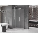 MEXEN/S - Velar sprchový kout, posuvné dveře 120 x 100 cm, dekor, chrom 871-120-100-31-01