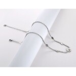 Ocelový choker náhrdelník se zirkony Amanda - strom života, Stříbrná 38 cm + 5 cm (prodloužení)
