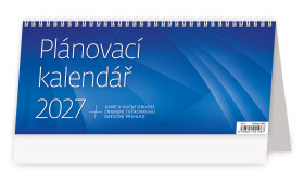 Stolní kalendář 2027 Helma Plánovací MODRÝ