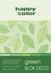 Barevné papíry Blok Happy Color Deco Green A4 170 g 20 listů