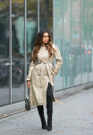 Sexy kožený kabát Musthave / Trenchcoat BEIGE S