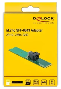 DeLock 63145 / Adaptér M.2 na SFF-8643 / PCIe x4 / interní / NVMe (63145)