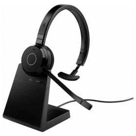 Jabra Evolve 65 TE Link390a UC Mono Sluchátka On Ear Bluetooth® černá headset, Indikátor nabití, monofonní Počítače