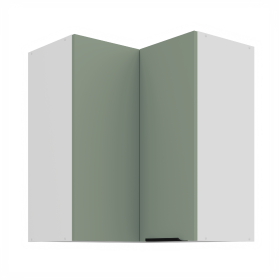 Horní rohová skříňka Aria 60x60 GN-72 2F (90°) Barva korpusu: Bílá, Barva dvířek: SA - Aquamarine AFM