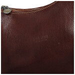 Módní dámská kožená kabelka na rameno Delami Vera Pelle Nemia, hnědá