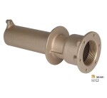 Hugo Lahme průchod stěnou, bronz, vnitřní závit 2“ x 1 1/2“, délka 240 mm, pro fóliové a keramické bazény