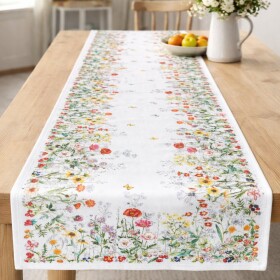 DumDekorace Dekorativní běhoun s lučními květinami Šířka: 40 cm | Délka: 85 cm