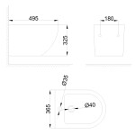 INVENA - Bidet závěsný Limnos, bílý CB-93-001-L