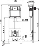 JIKA - Modul Předstěnová instalace pro závěsnou výlevku Mira H8936070000001