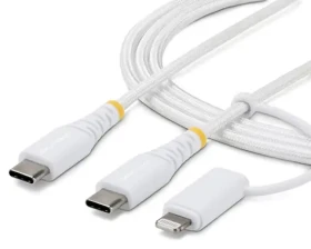 StarTech bílá / Kabel USB-C - Lightning / 1 m / Rychlonabíjení (1M-U2-LNTC-CABLE)
