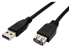 USB 3.0 prodlužovací kabel Typ-A černá / USB kabel / samec – samice / 1,8 m