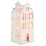 Räder Porcelánový svícen domeček Townhouse 13,5 cm, bílá barva, porcelán