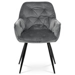 Jídelní židle, šedá, sametová látka, DCH-421 GREY4
