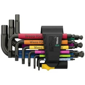 WERA 950/9 Hex-Plus Multicolour Imperial 3 / Sada úhlových klíčů / palcové / BlackLaser / 9 dílný (05022641001)